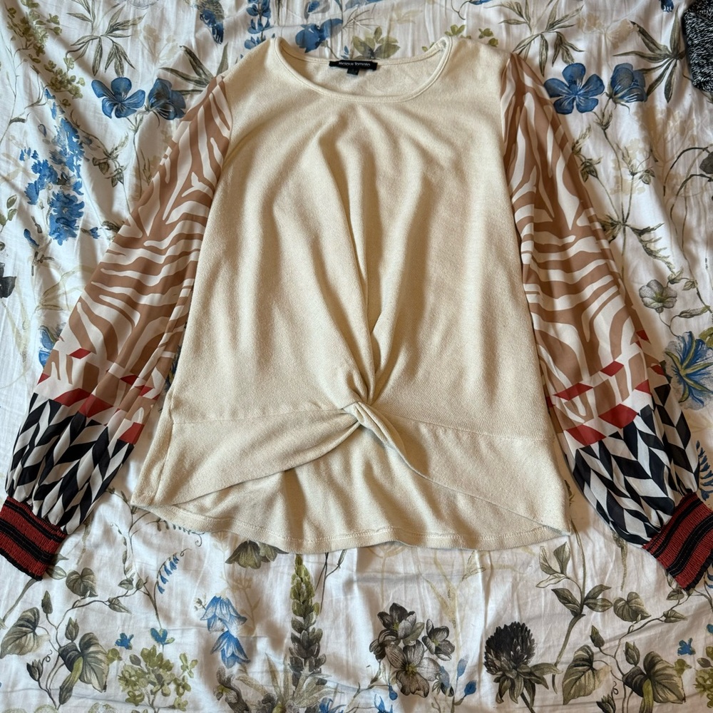 Jealous Tomato Sheer Sleeve Top small